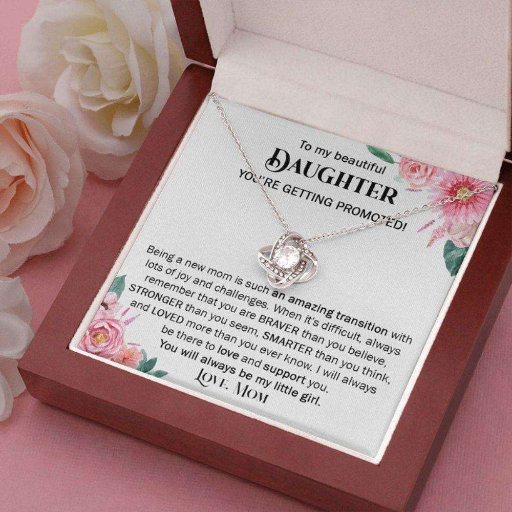 Daughter Necklace, To My Daughter Gift Necklace, Promoted To Mommy Gift For Her From Mom, New Mom Gift For Daughter Dughter's Day Rakva