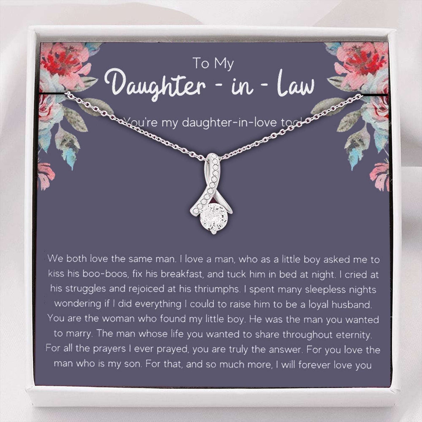 Daughter Necklace, To My Daughter In Law Gifts Necklace, Daughter In Love Necklace Gift Dughter's Day Rakva