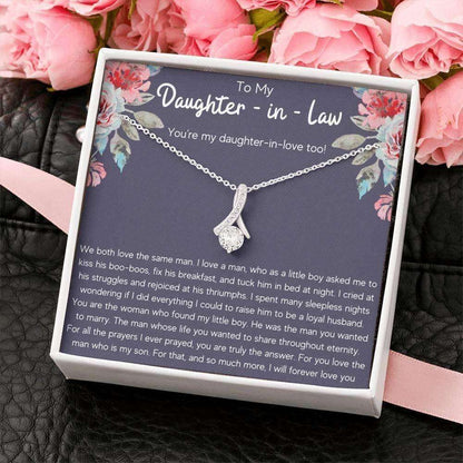 Daughter Necklace, To My Daughter In Law Gifts Necklace, Daughter In Love Necklace Gift Dughter's Day Rakva