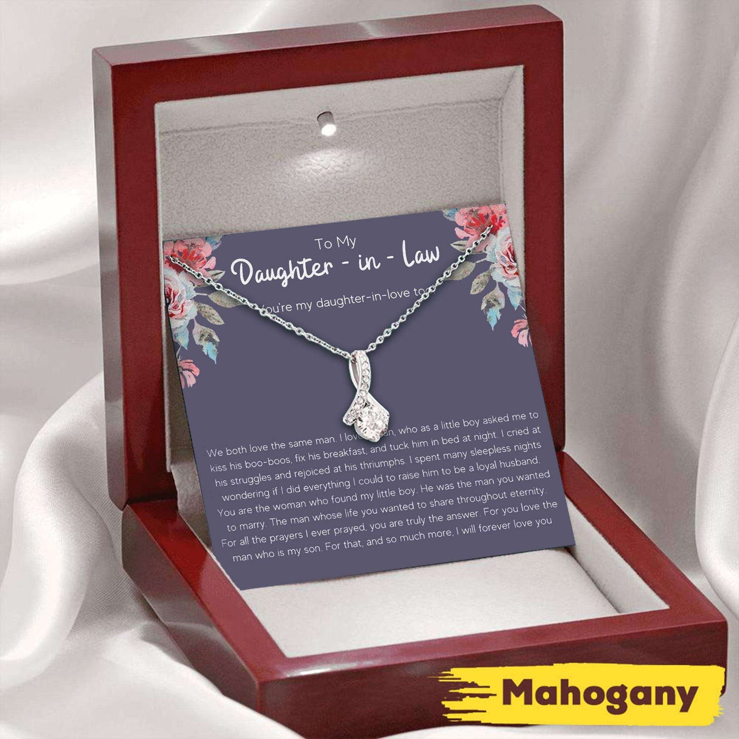 Daughter Necklace, To My Daughter In Law Gifts Necklace, Daughter In Love Necklace Gift Dughter's Day Rakva