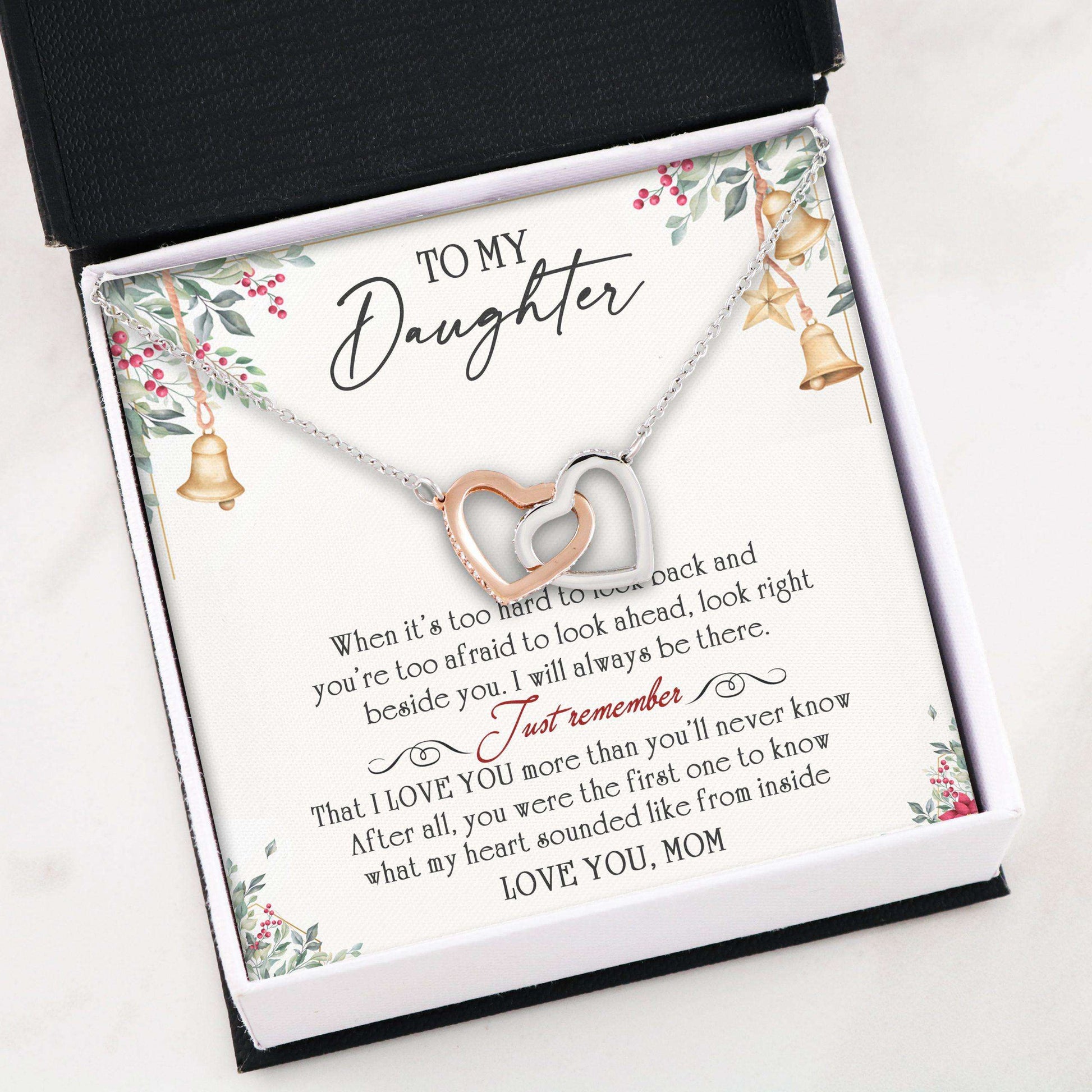 Daughter Necklace, To My Daughter “ Interlocking Hearts Necklace V3 Dughter's Day Rakva