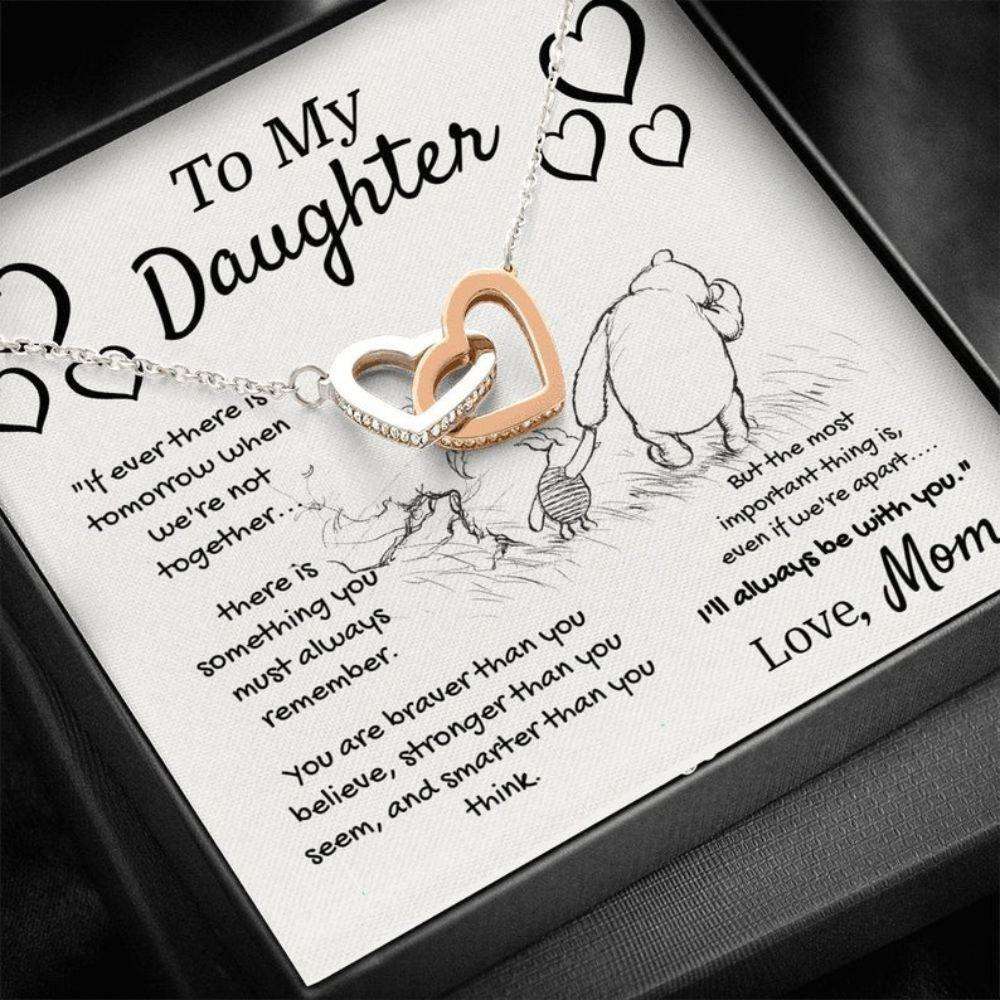 Daughter Necklace, To My Daughter Joined Hearts Necklace, Gift For Daughter From Mother, Daughter Birthday, Mother Daughter Necklace Dughter's Day Rakva