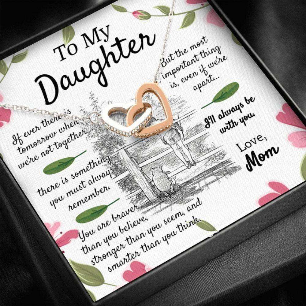 Daughter Necklace, To My Daughter Joined Hearts Necklace, Mother Daughter Gifts, Daughter Necklace From Mom & Dad, Daughter Necklace Dughter's Day Rakva