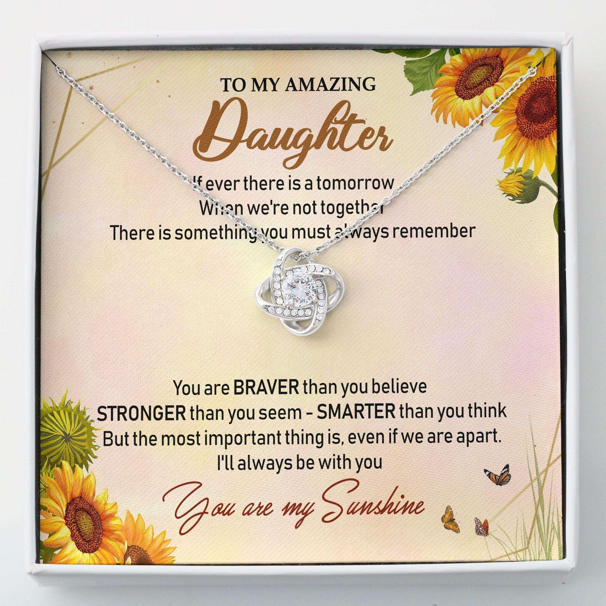 Daughter Necklace, To My Daughter “ Love Knots Necklace Dughter's Day Rakva