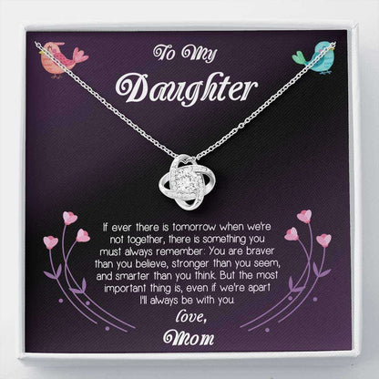 Daughter Necklace, To My Daughter Love Mom Love Knot Necklace Dughter's Day Rakva