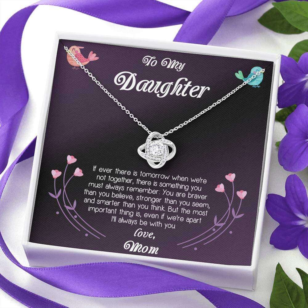 Daughter Necklace, To My Daughter Love Mom Love Knot Necklace Dughter's Day Rakva