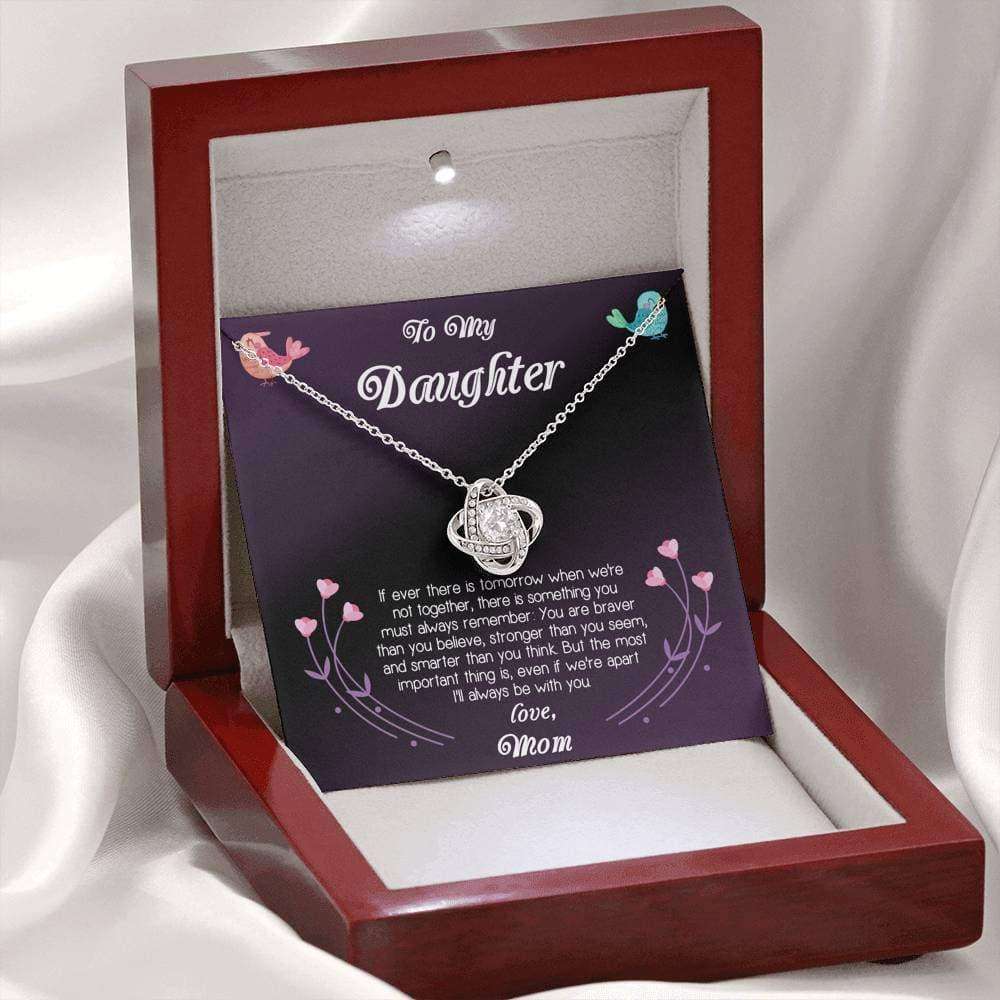 Daughter Necklace, To My Daughter Love Mom Love Knot Necklace Dughter's Day Rakva