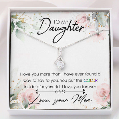 Daughter Necklace, To My Daughter, Love You Forever “ Alluring Beauty Necklace Dughter's Day Rakva