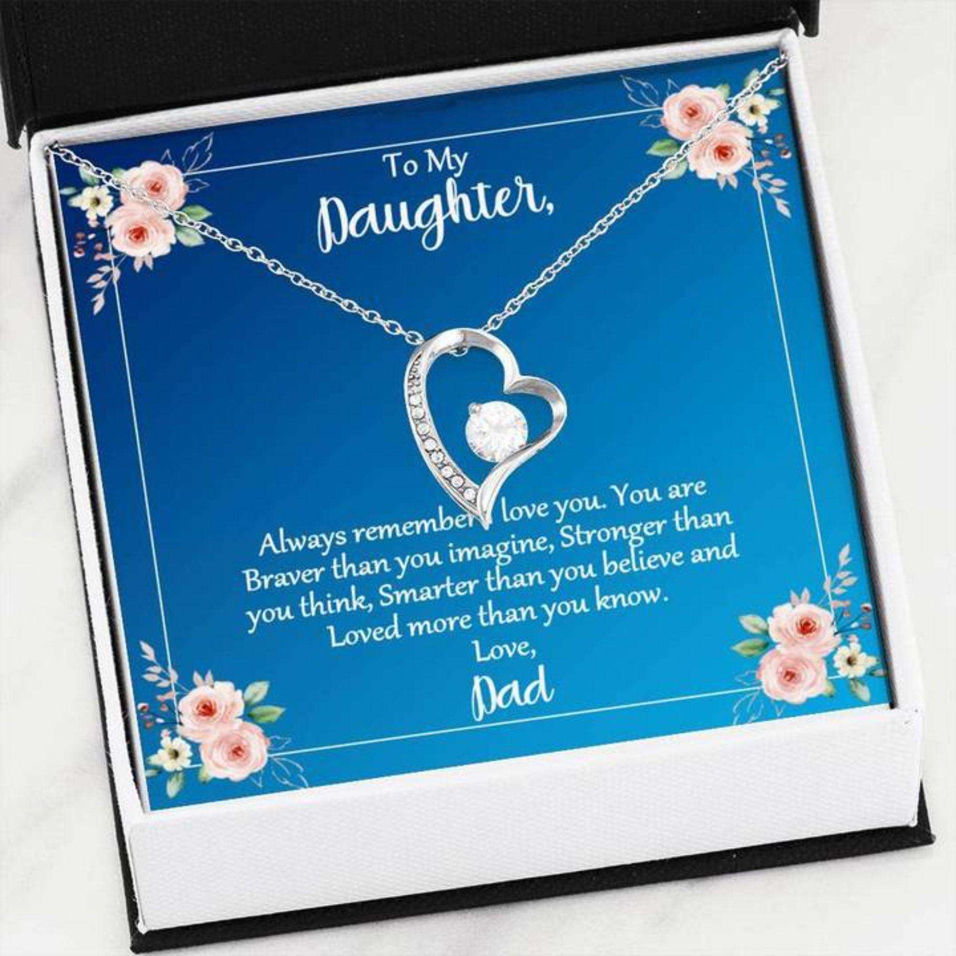 Daughter Necklace, To My Daughter Necklace, Always Remember I Love You, Gift From Dad Dughter's Day Rakva