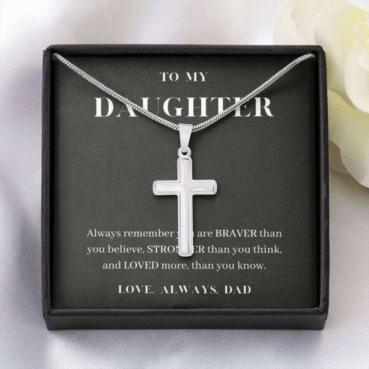 Daughter Necklace, To My Daughter Necklace Always Remember You Are Loved, Gift For Daughter From Dad Dughter's Day Rakva