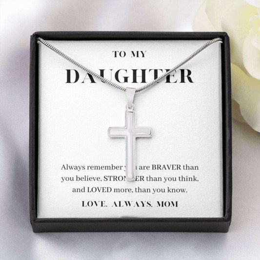 Daughter Necklace, To My Daughter Necklace Always Remember You Are Loved, Gift For Daughter From Dad Dughter's Day Rakva