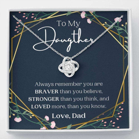 Daughter Necklace, To My Daughter Necklace, Always Remember You Are Loved, Gift For Daughter From Dad Dughter's Day Rakva