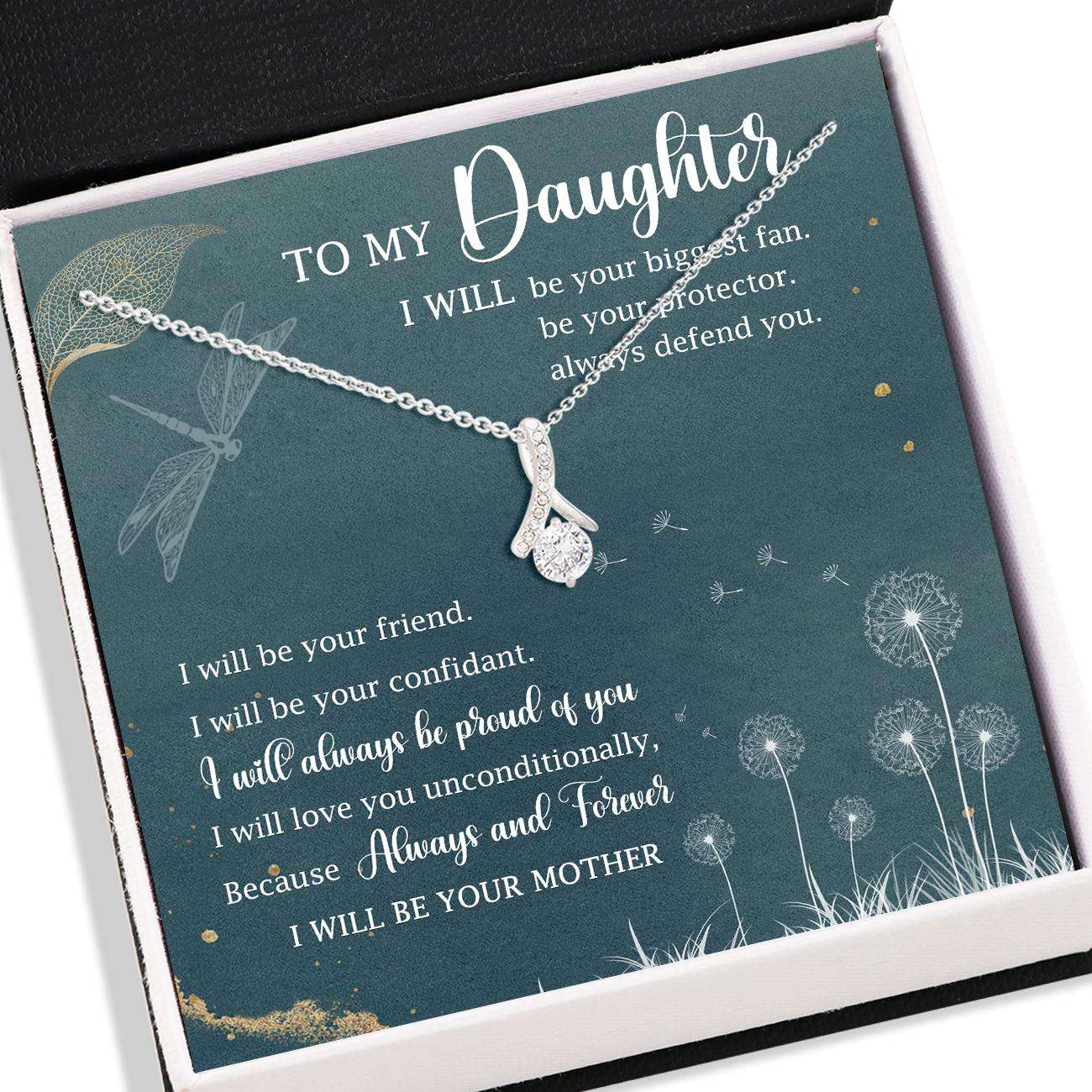 Daughter Necklace, To My Daughter Necklace Card “ Alluring Beauty Necklace, Gifts For Daughter Christmas Dughter's Day Rakva