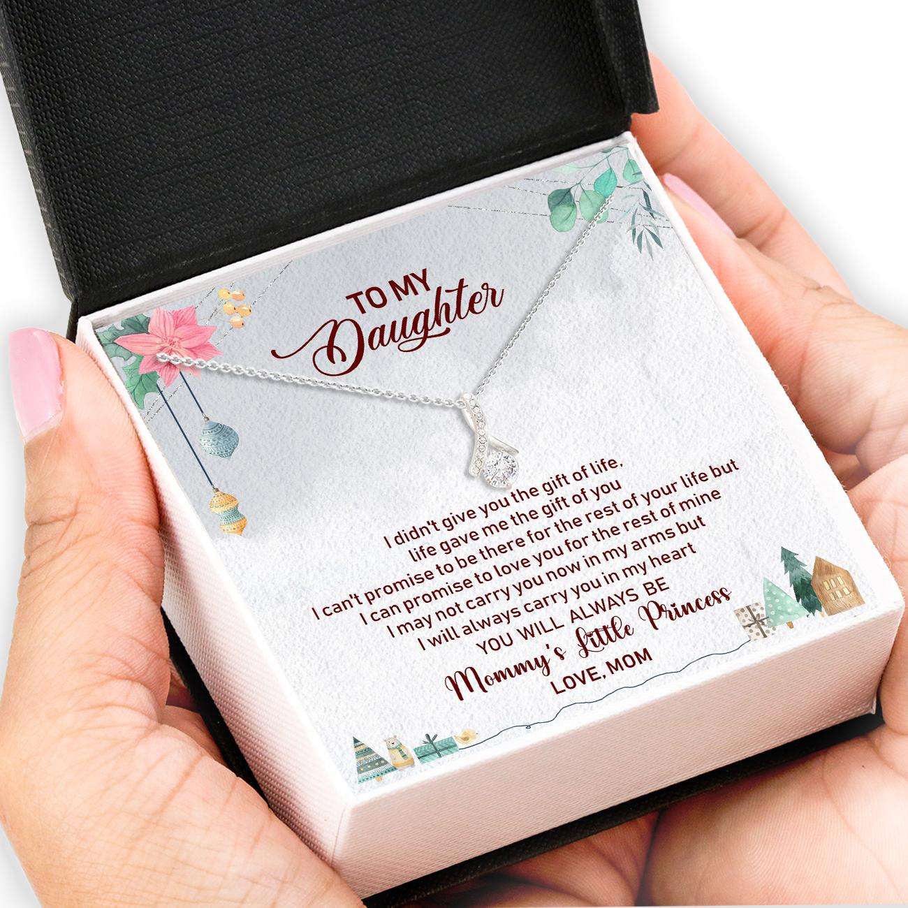 Daughter Necklace, To My Daughter Necklace Card “ Alluring Beauty Necklace, Jewelry Gifts For Daughter Christmas Dughter's Day Rakva