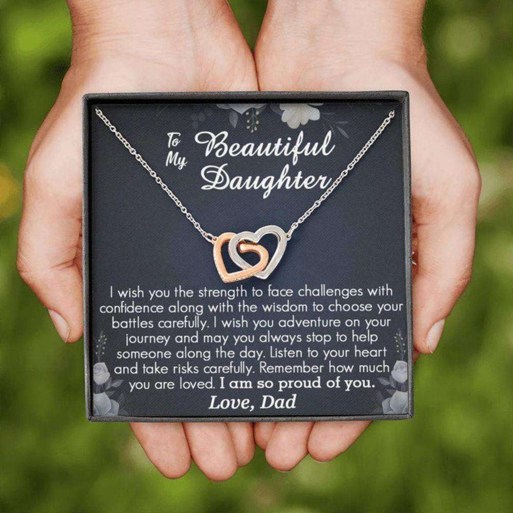 Daughter Necklace, To My Daughter Necklace From Dad, Father To Daughter Gift, Birthday Gift For Daughter Dughter's Day Rakva