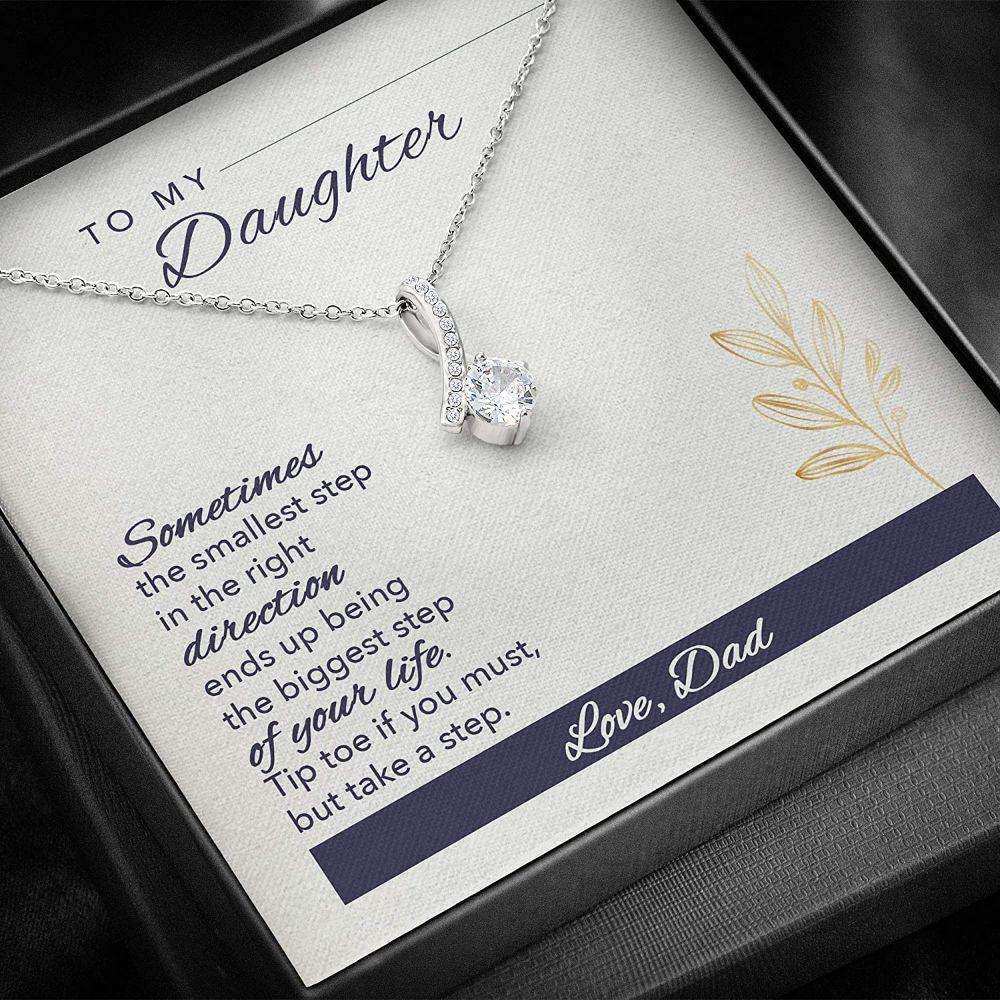 Daughter Necklace “ To My Daughter Necklace From Dad Necklace With Gift Box For Birthday Christmas Dughter's Day Rakva