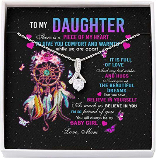 Daughter Necklace, To My Daughter Necklace From Mom Dreamcatcher Baby Girl Necklace Dughter's Day Rakva