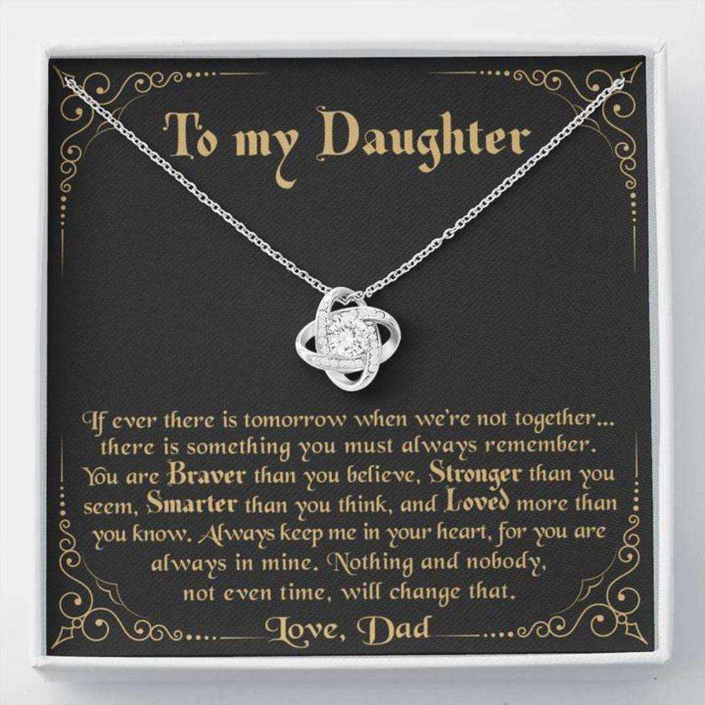 Daughter Necklace, To My Daughter Necklace Gift “ Always Keep Me In Your Heart Love Dad Dughter's Day Rakva