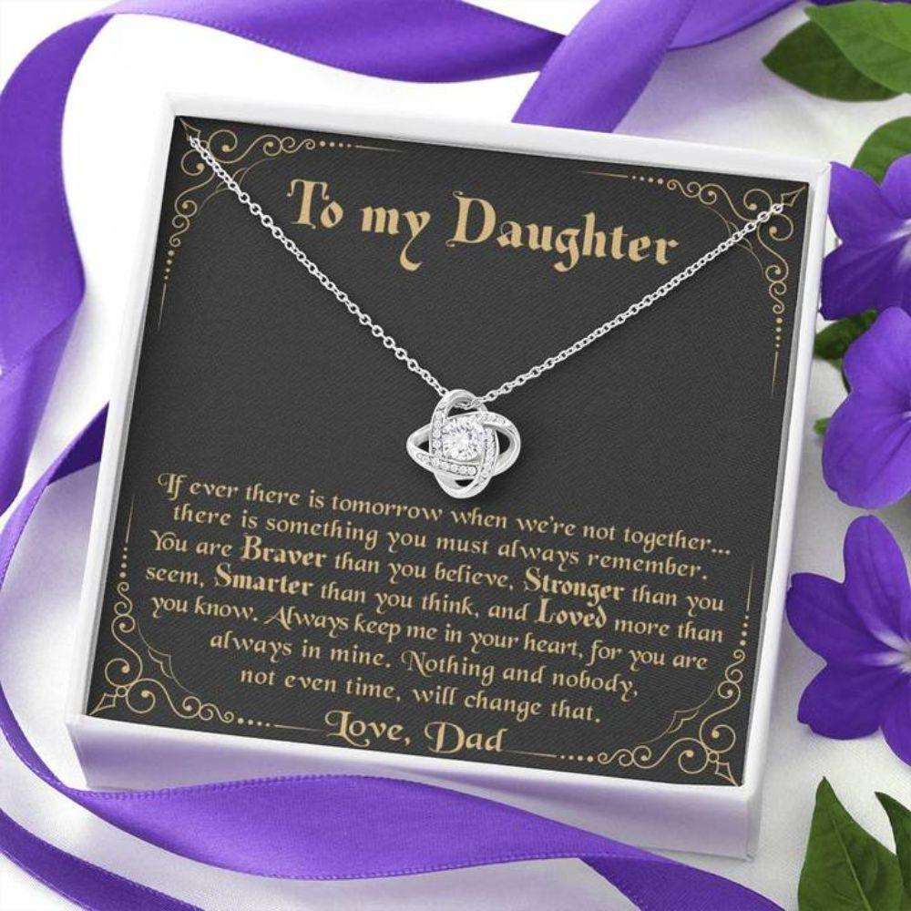 Daughter Necklace, To My Daughter Necklace Gift “ Always Keep Me In Your Heart Love Dad Dughter's Day Rakva