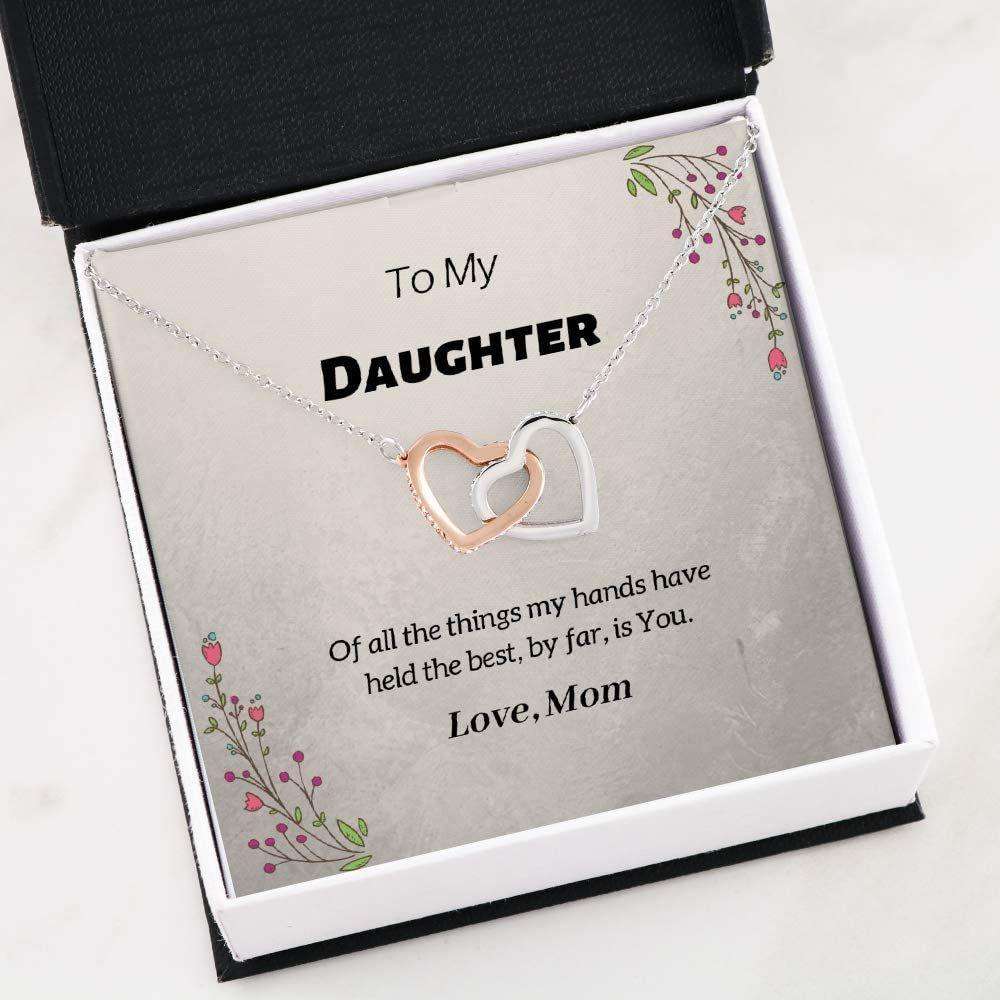 Daughter Necklace, To My Daughter Necklace Gift “ Best By Far Is You “ Love Mom Necklace Dughter's Day Rakva