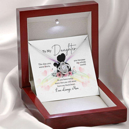 Daughter Necklace, To My Daughter Necklace Gift Ever In My Black Necklace With Gift Box Custom Necklace Dughter's Day Rakva