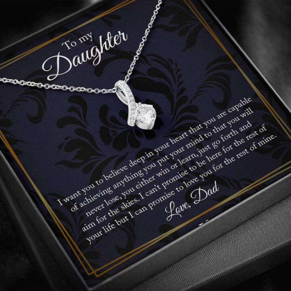 Daughter Necklace, To My Daughter Necklace, Gift For Daughter, Birthday Gift For Daughter From Dad Gifts For Daughter Rakva