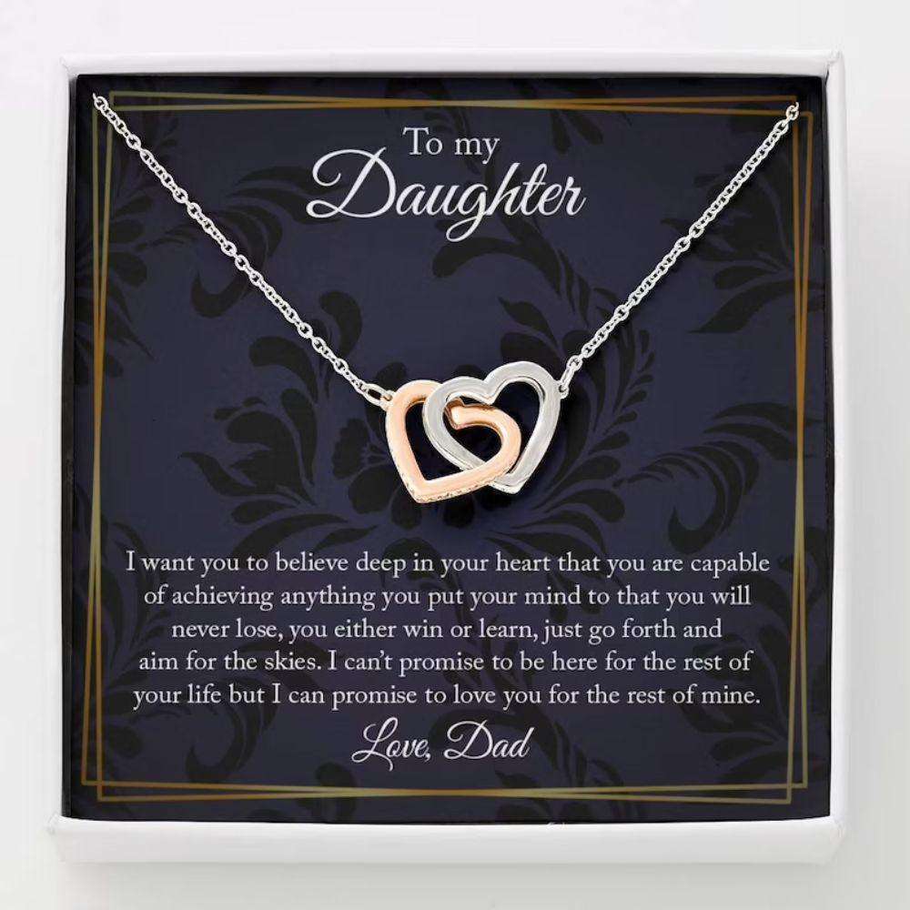 Daughter Necklace, To My Daughter Necklace, Gift For Daughter, Birthday Gift For Daughter From Dad Gifts For Daughter Rakva