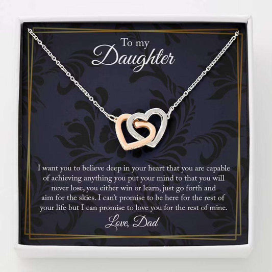 Daughter Necklace, To My Daughter Necklace, Gift For Daughter, Birthday Gift For Daughter From Dad Gifts For Daughter Rakva