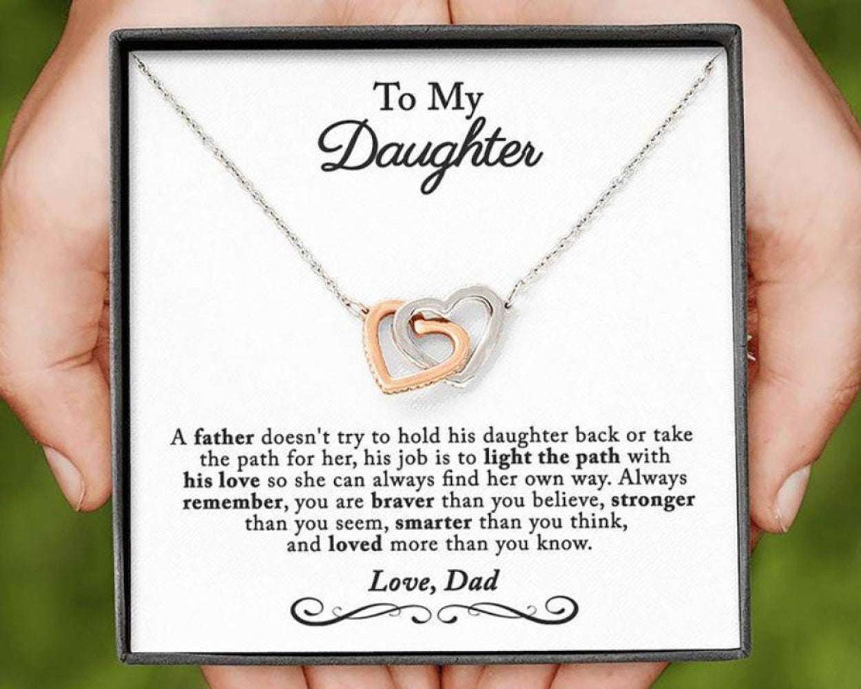 Daughter Necklace, To My Daughter Necklace, Gift For Daughter From Dad, Daughter Father Necklace Dughter's Day Rakva