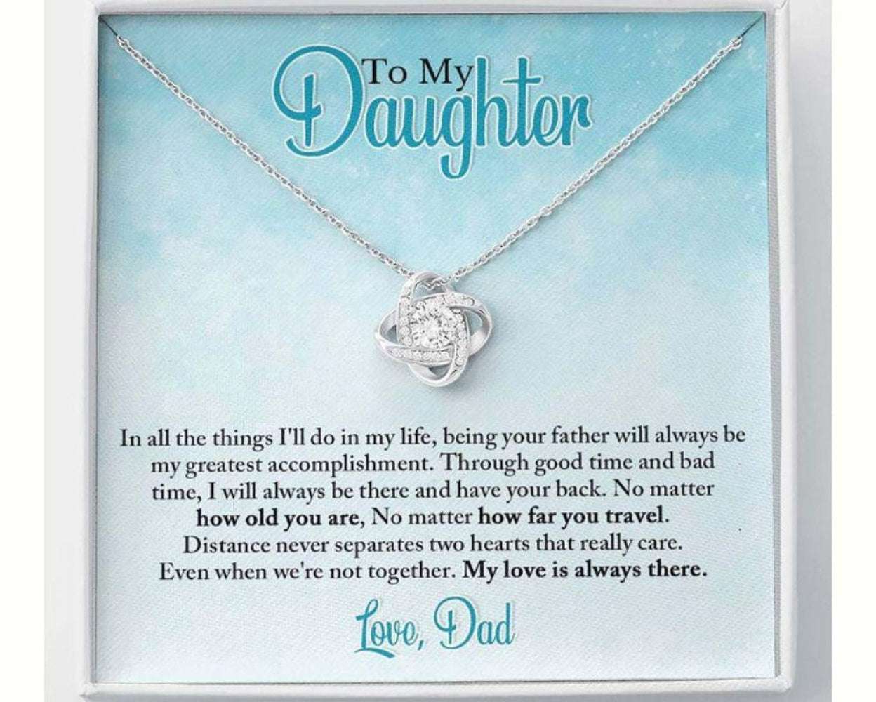 Daughter Necklace, To My Daughter Necklace, Gift For Daughter From Dad, Daughter Father Necklace Dughter's Day Rakva