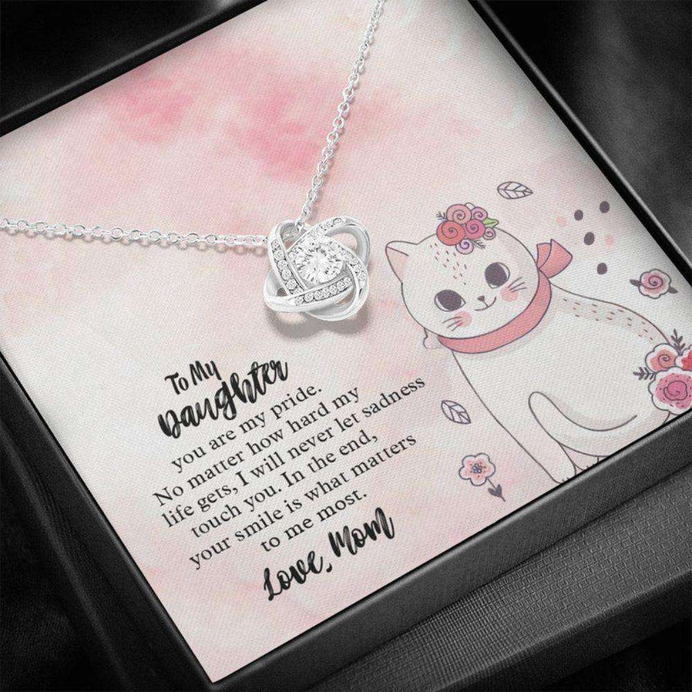 Daughter Necklace, To My Daughter Necklace, Gift For Daughter From Mom, Cat Daughter Love Necklace Dughter's Day Rakva