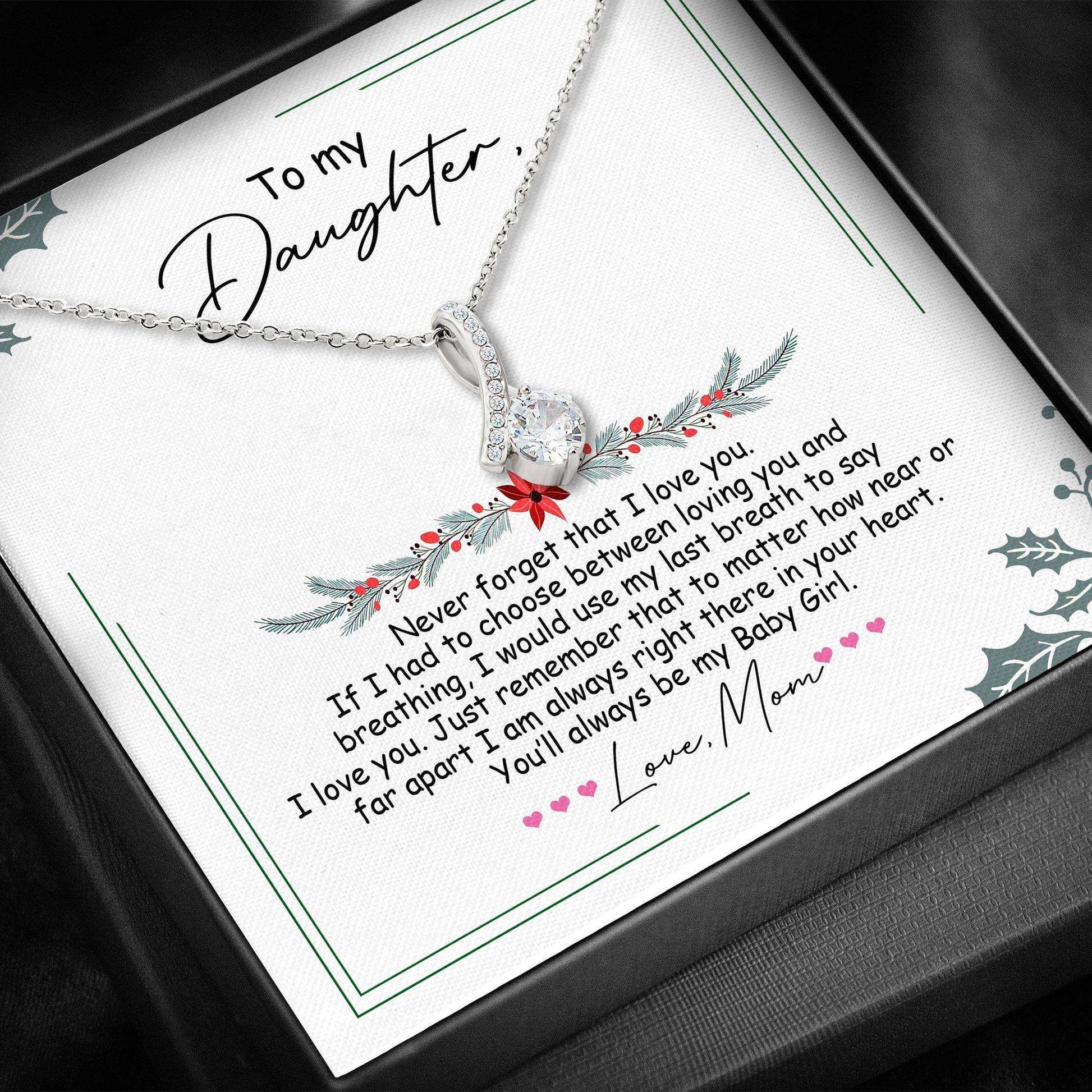 Daughter Necklace, To My Daughter Necklace “ Gift For Daughter From Mom Christmas Alluring Beauty Necklace Dughter's Day Rakva