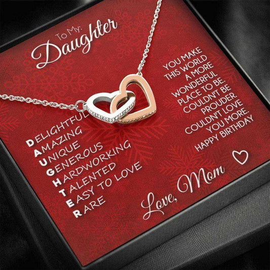 Daughter Necklace, To My Daughter Necklace, Gift For Daughter From Mom, Daughter Definition Dughter's Day Rakva