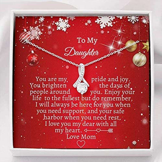 Daughter Necklace, To My Daughter Necklace Gift For Daughter From Mom Love Always Dughter's Day Rakva