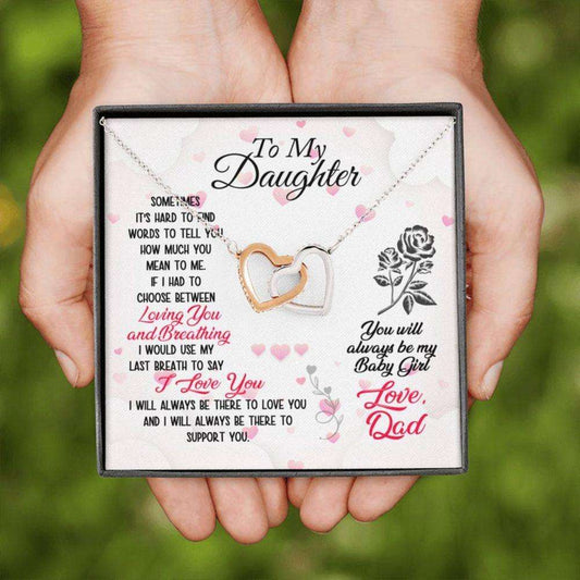 Daughter Necklace, To My Daughter Necklace Gift From Dad “ You Will Always Be My Baby Girl Dughter's Day Rakva