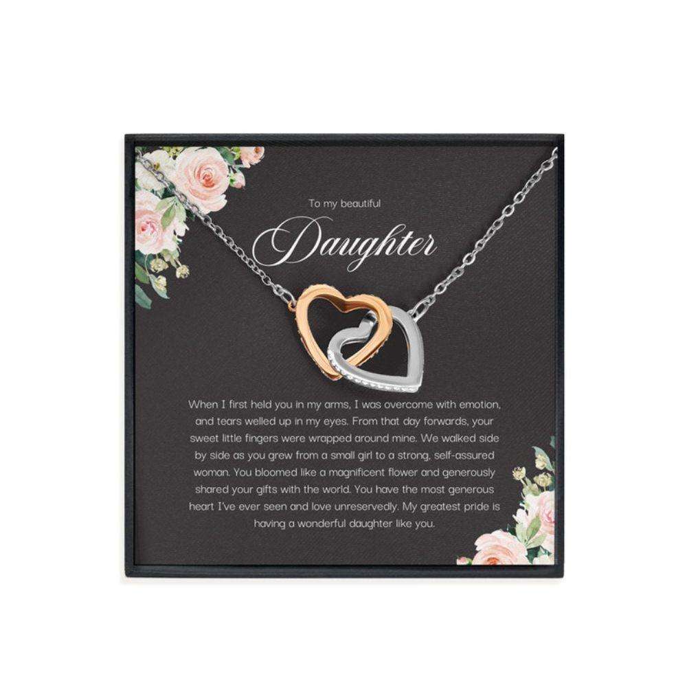 Daughter Necklace, To My Daughter Necklace Gift, Gift From Mom To Daughter, Daughter Gift, Hearts Necklace Dughter's Day Rakva