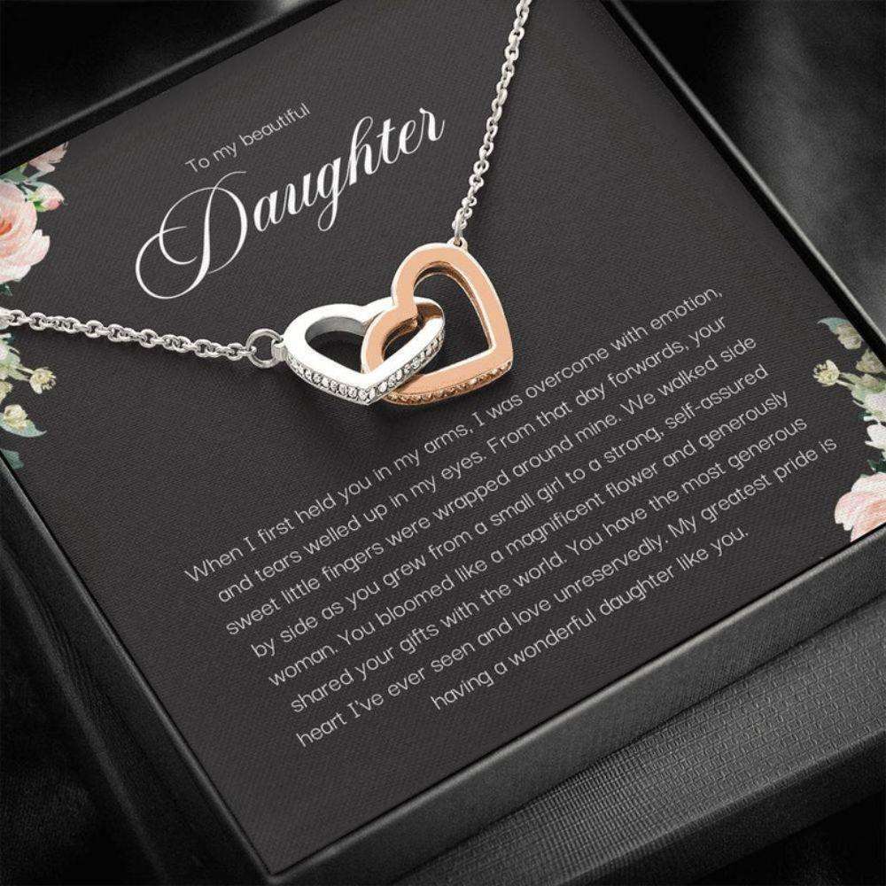 Daughter Necklace, To My Daughter Necklace Gift, Gift From Mom To Daughter, Daughter Gift, Hearts Necklace Dughter's Day Rakva