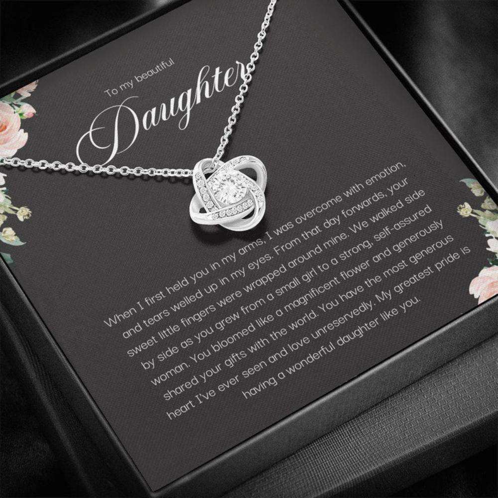 Daughter Necklace, To My Daughter Necklace Gift, Gift From Mom To Daughter, Daughter Gift, Love Knot Necklace Dughter's Day Rakva