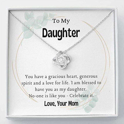 Daughter Necklace, To My Daughter Necklace Gift “ Gracious Heart “ Necklace Gift Heartwarming Message Dughter's Day Rakva