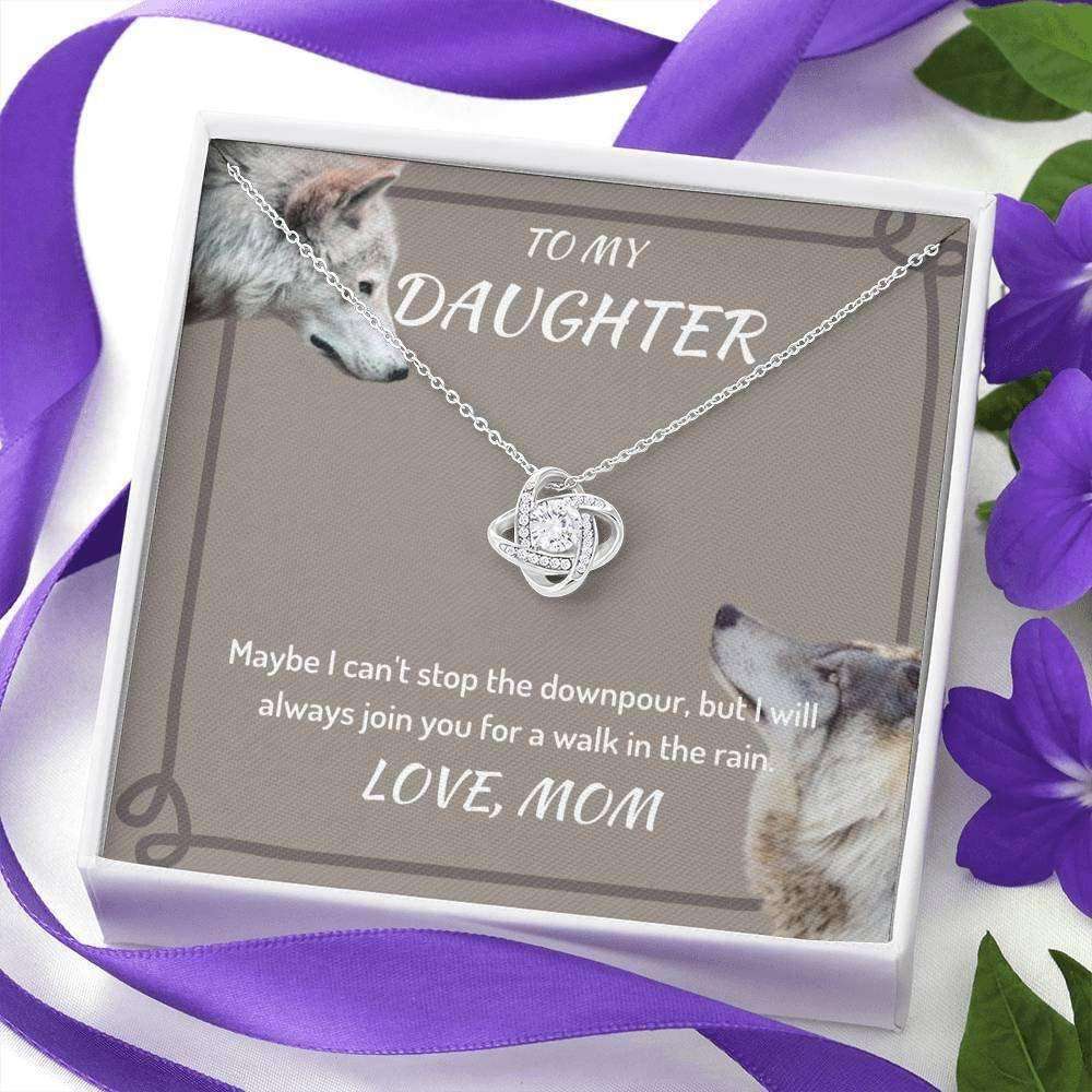 Daughter Necklace, To My Daughter Necklace Gift “ I Can’T Stop The Downpour “ You Are Adorable Necklace Dughter's Day Rakva