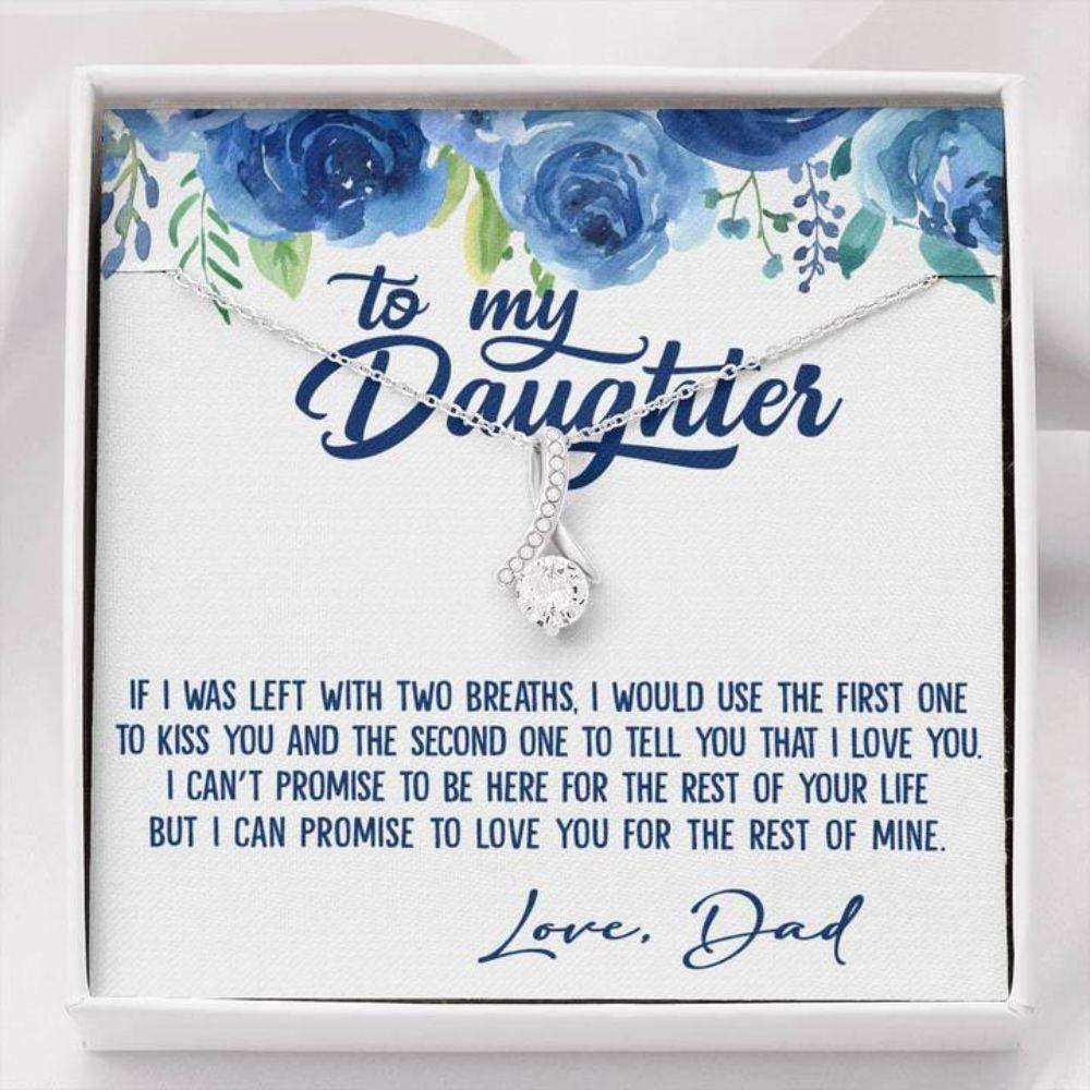 Daughter Necklace, To My Daughter Necklace Gift “ I Promise To Love You For The Rest Of My Life Dughter's Day Rakva