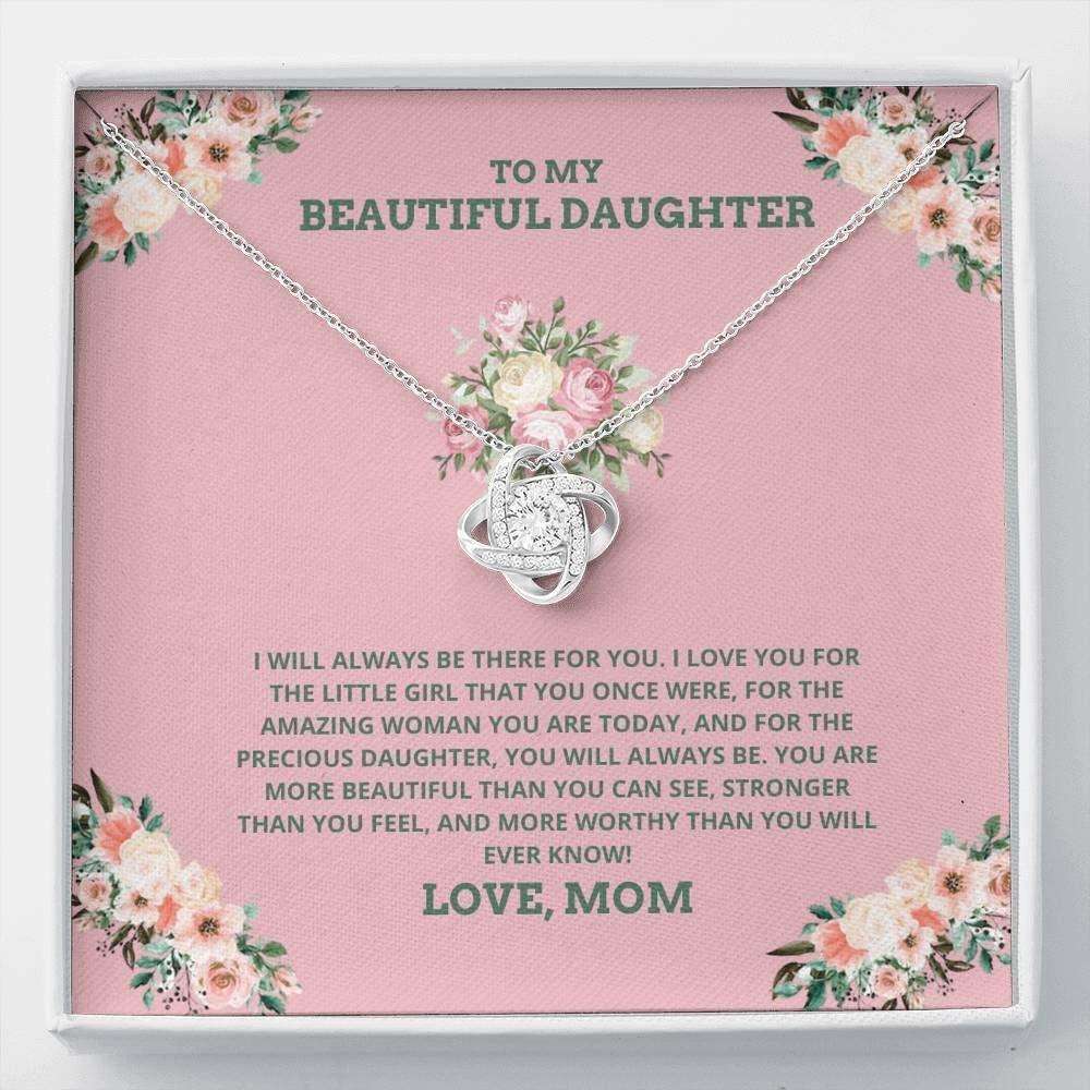 Daughter Necklace, To My Daughter Necklace Gift “ I Will Always Be There Necklace Dughter's Day Rakva