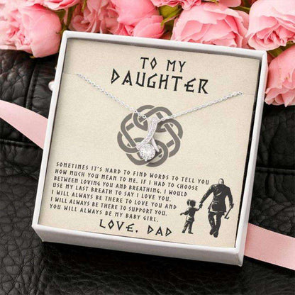 Daughter Necklace, To My Daughter Necklace Gift “ Last Breath “ Viking Dad Dughter's Day Rakva