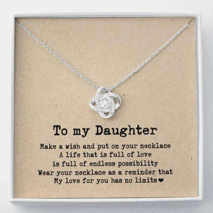 Daughter Necklace, To My Daughter Necklace Gift “ My Love For You Has No Limits Dughter's Day Rakva