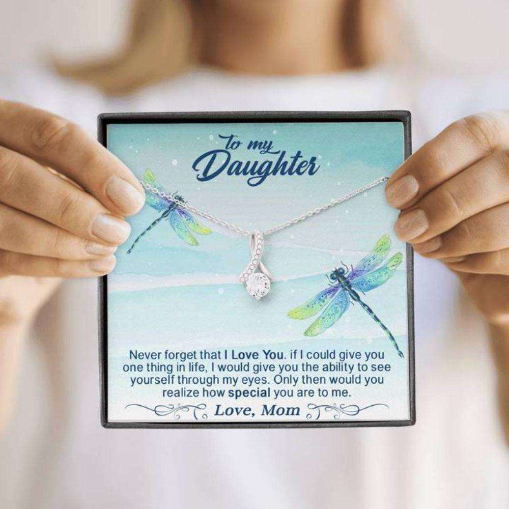 Daughter Necklace, To My Daughter Necklace Gift “ Never Forget That I Love You Dughter's Day Rakva