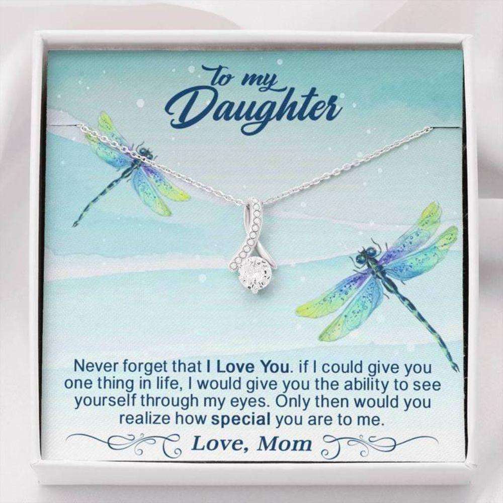 Daughter Necklace, To My Daughter Necklace Gift “ Never Forget That I Love You Dughter's Day Rakva