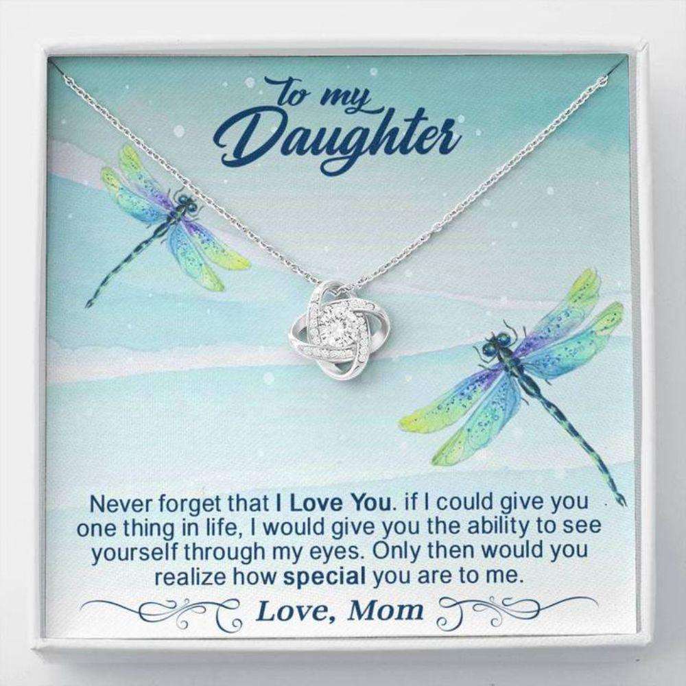 Daughter Necklace, To My Daughter Necklace Gift “ Never Forget That I Love You Dughter's Day Rakva