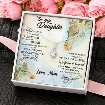 Daughter Necklace, To My Daughter Necklace Gift “ Stay Strong Be Confident Dughter's Day Rakva