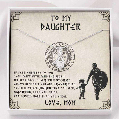 Daughter Necklace, To My Daughter Necklace Gift “ The Storm “ Shieldmaiden Mom Dughter's Day Rakva