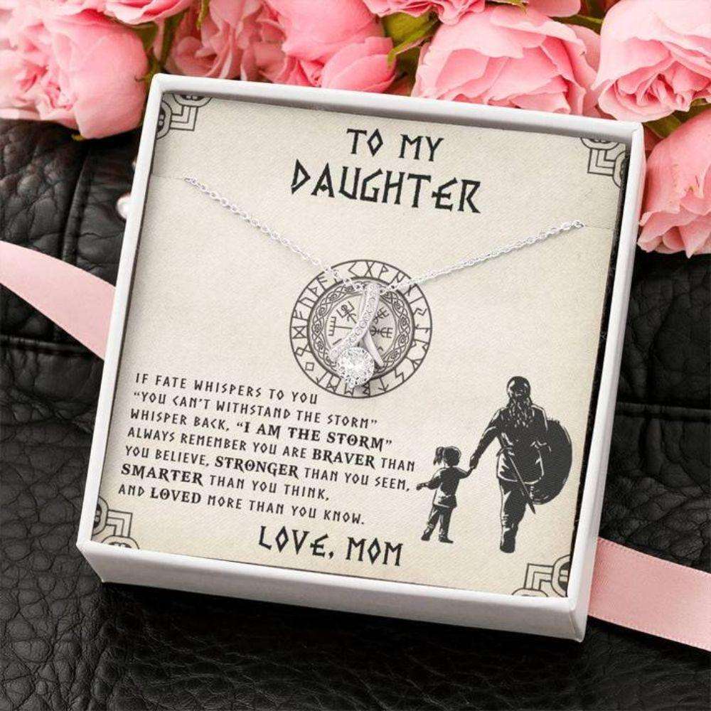 Daughter Necklace, To My Daughter Necklace Gift “ The Storm “ Shieldmaiden Mom Dughter's Day Rakva